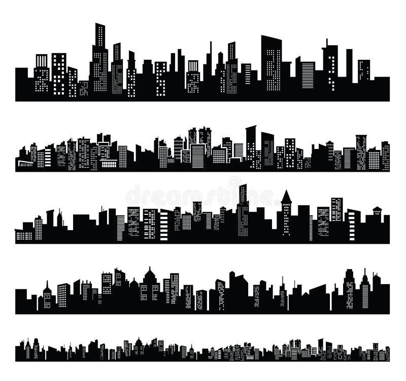 Ville noire illustration stock Ville noire illustration stock