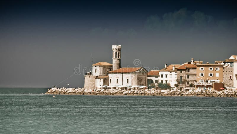 Ville slovène : Piran image libre de droits Ville slovène : Piran image libre de droits