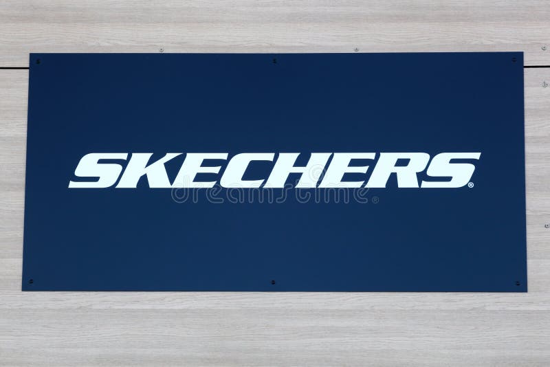 Skechers logo a wall editorial stock of building - 195425654