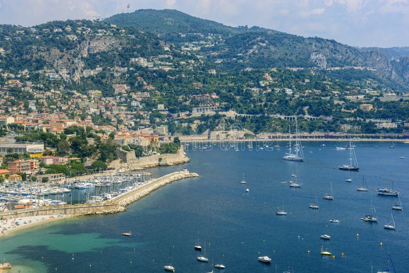 Villefranche-sur-Mer (Kooi d'Azur) stock foto Villefranche-sur-Mer (Kooi d'Azur) stock foto