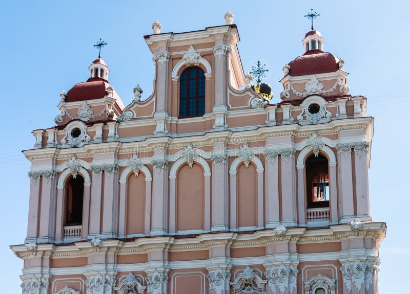 View Of St. Casimir Catholic Church In Vilnius Old Town.Lithuania Stock