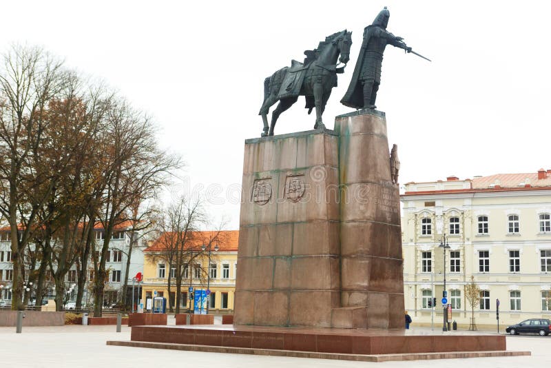 Vilnius, Lithuania, November 1, 2014. Gediminas monument in Vilnius