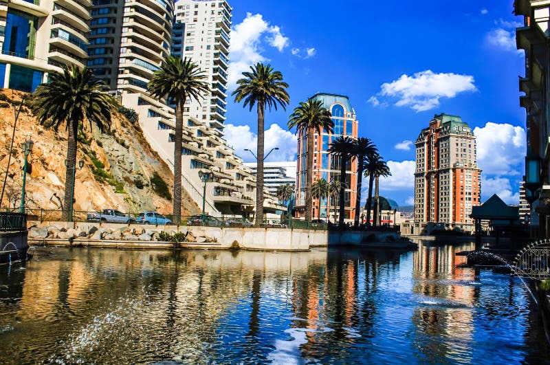 Paisaje Urbano De Vina Del Mar Al Atardecer Imagen de archivo - Imagen ...