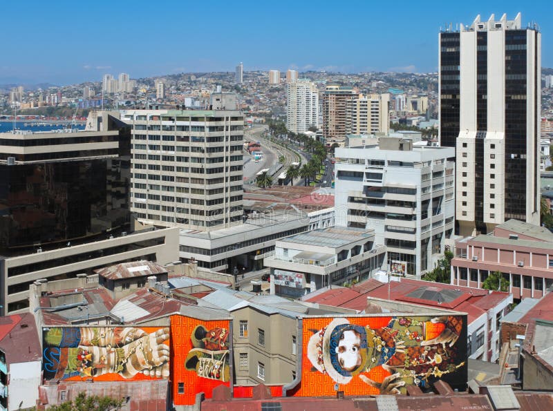 Vina Del Mar, Чили: Взгляд города стоковое фото rf Vina Del Mar, Чили: Взгляд города стоковое фото rf