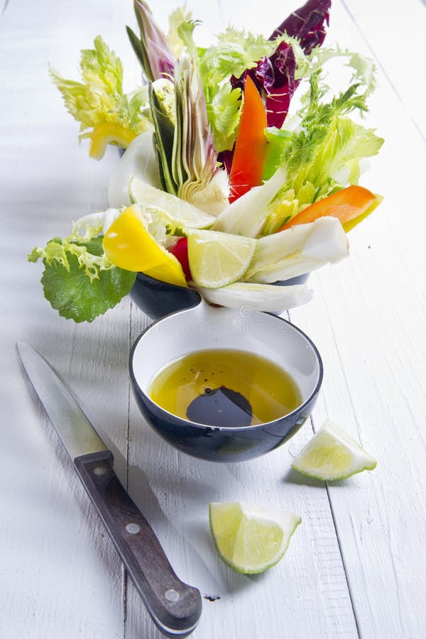 Vinaigrette with Mixed Vegetables Stock Image Image of nutrition