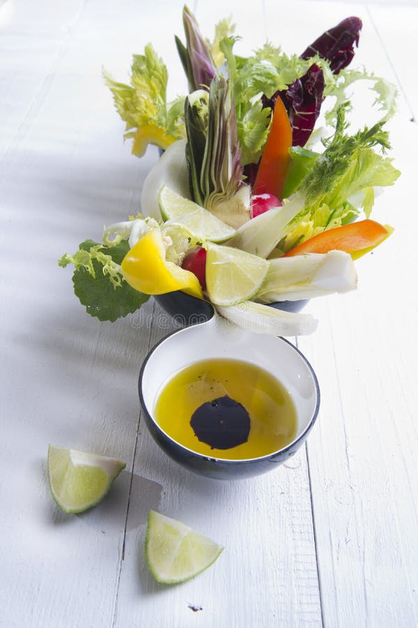 Vinaigrette with Mixed Vegetables Stock Photo Image of nature