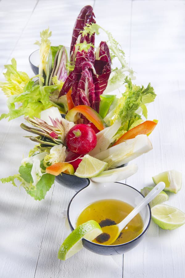 Vinaigrette with Mixed Vegetables Stock Image Image of cuisine, meal