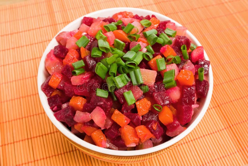 Vinaigrette Russian beetroot salad
