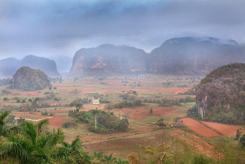 Vinales Tal in Kuba stockfoto. Bild von nebel, scenics ...