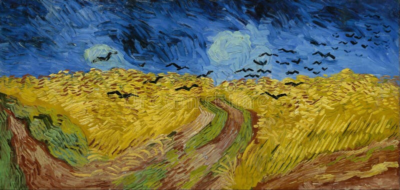 Vincent van Gogh, Wheatfield with crows, 1890, oil on canvas, Van Gogh Museum, Amsterdam, Netherlands. Vincent van Gogh, Wheatfield with crows, 1890, oil on canvas, Van Gogh Museum, Amsterdam, Netherlands