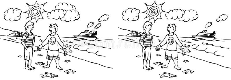 Vind 10 verschillen stock illustratie Vind 10 verschillen stock illustratie