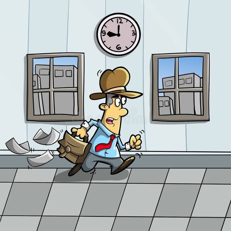 Vindo tarde ilustração royalty free Vindo tarde ilustração royalty free
