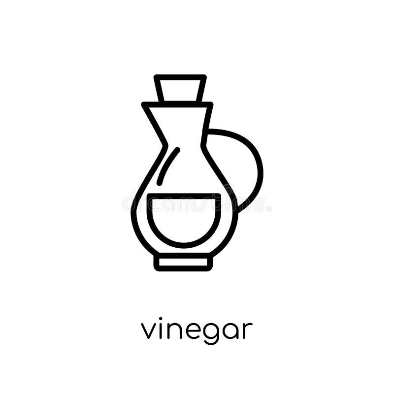 Vinegar Linear Icon. Modern Outline Vinegar Logo Concept on Whit Stock
