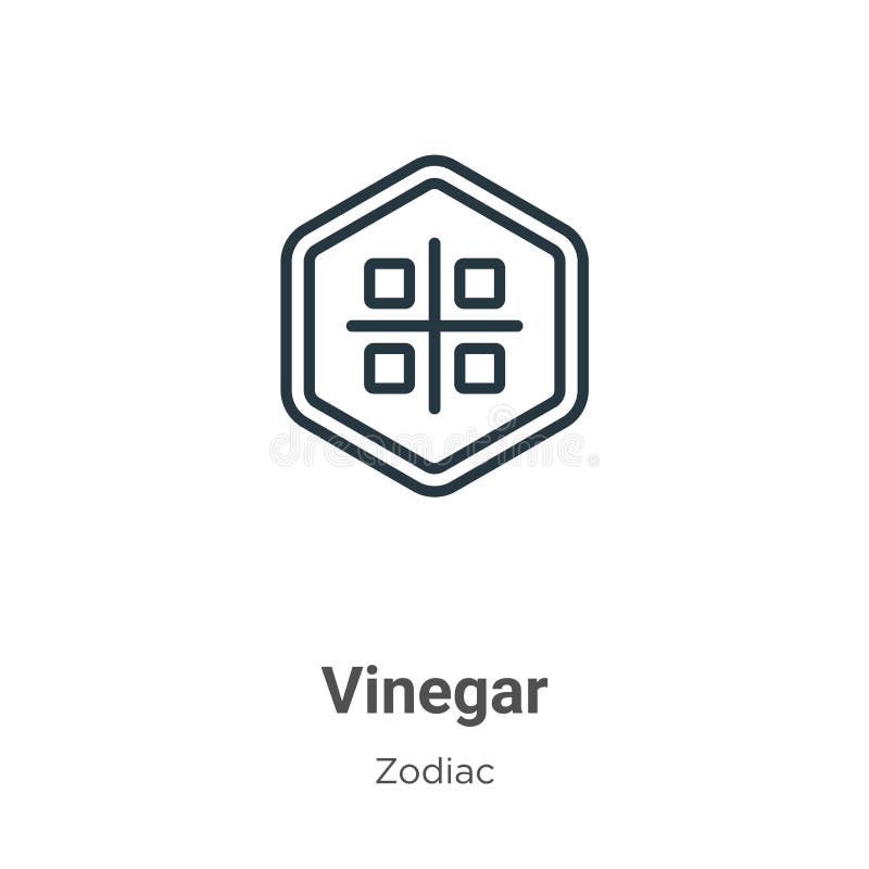 Vinegar Vector Icon on White Background. Flat Vector Vinegar Icon