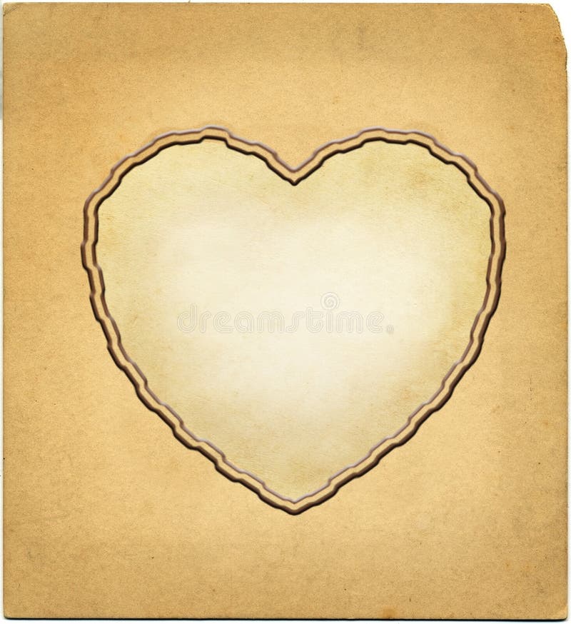 Vingette da forma do coração no papel da foto imagens de stock royalty free Vingette da forma do coração no papel da foto imagens de stock royalty free