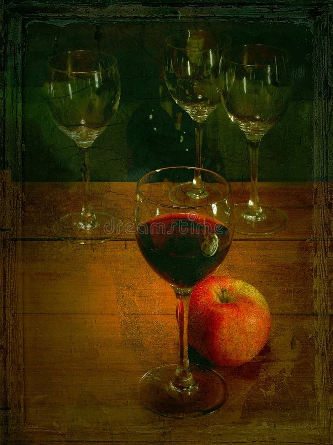 Old wine, artistic retro concepts poster. Old wine, artistic retro concepts poster