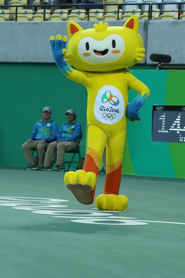 Vinicius is the Official Mascot of the Rio 2016 Summer Olympics at the  Olympic Tennis Centre in Rio De Janeiro Editorial Photography - Image of  rings, stadium: 82701847