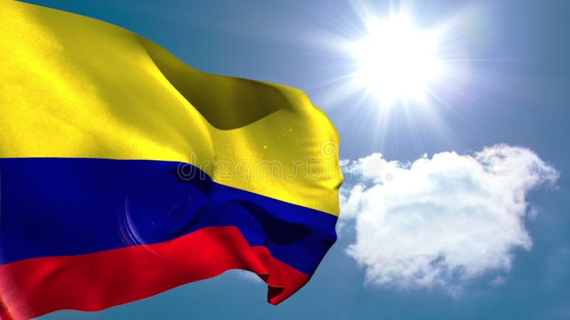 Vinka för Colmbia nationsflagga