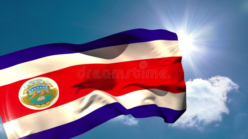 Vinka för Costa Rica nationsflagga