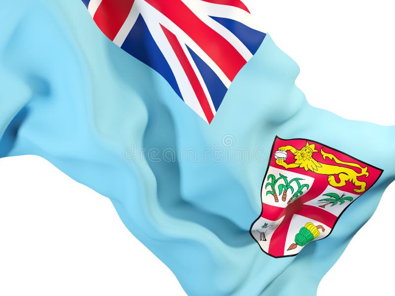 Vinkande flagga av Fijiöarna stock illustrationer Vinkande flagga av Fijiöarna stock illustrationer