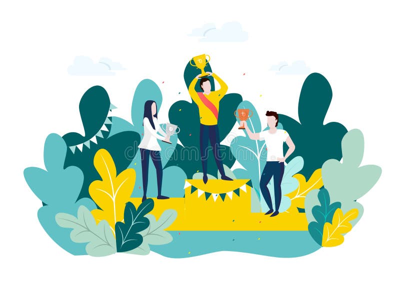 Vinnare och framg?ngbegrepp stock illustrationer Vinnare och framg?ngbegrepp stock illustrationer