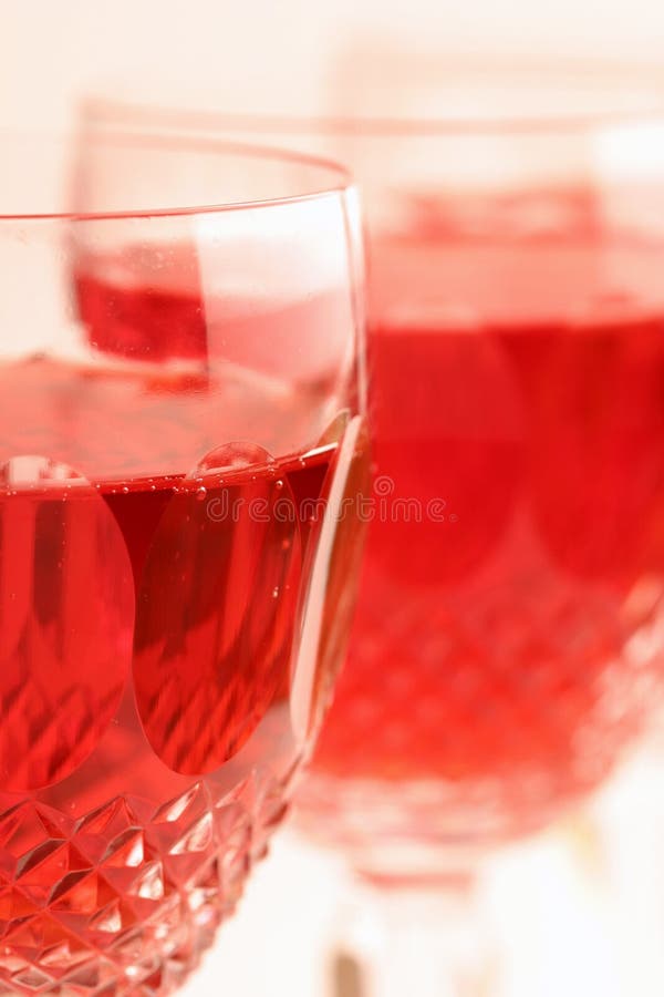 Glasses of rosé wine. Glasses of rosé wine