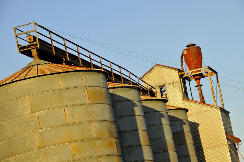 Vintage Grain Silo from Below Stock Photo Image of craftsmanship