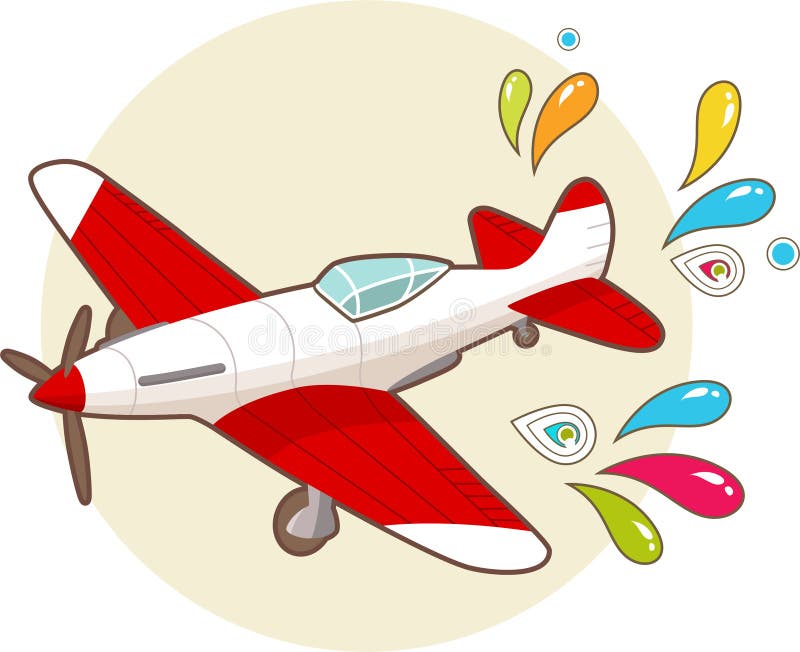 Vintage airplane royalty free illustration