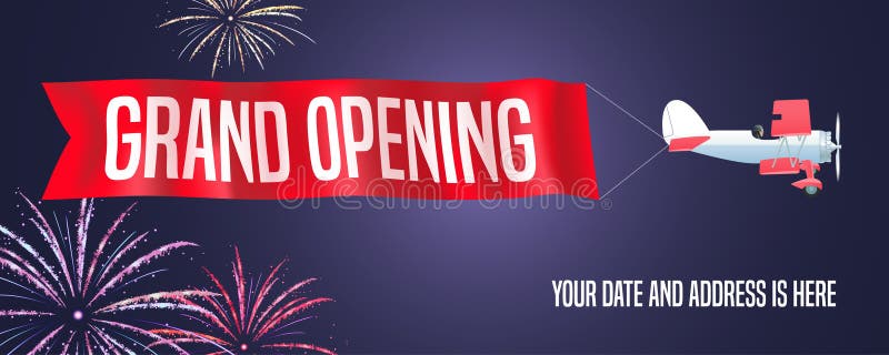 Grand Opening Hanging Banners, Spanish And English Royalty Free SVG,  Cliparts, Vectors, and Stock Illustration. Image 12806924.