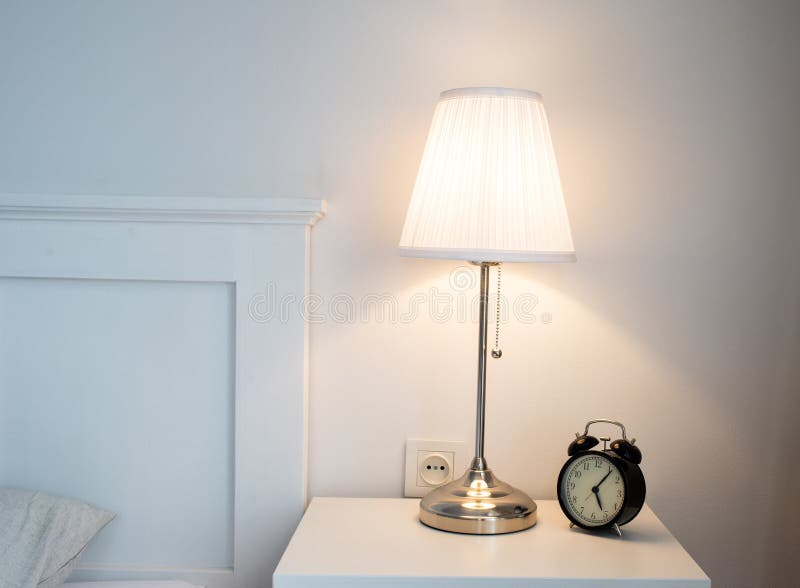Vintage Alarm Clock in Bright Bedroom Stock Image Image of hour