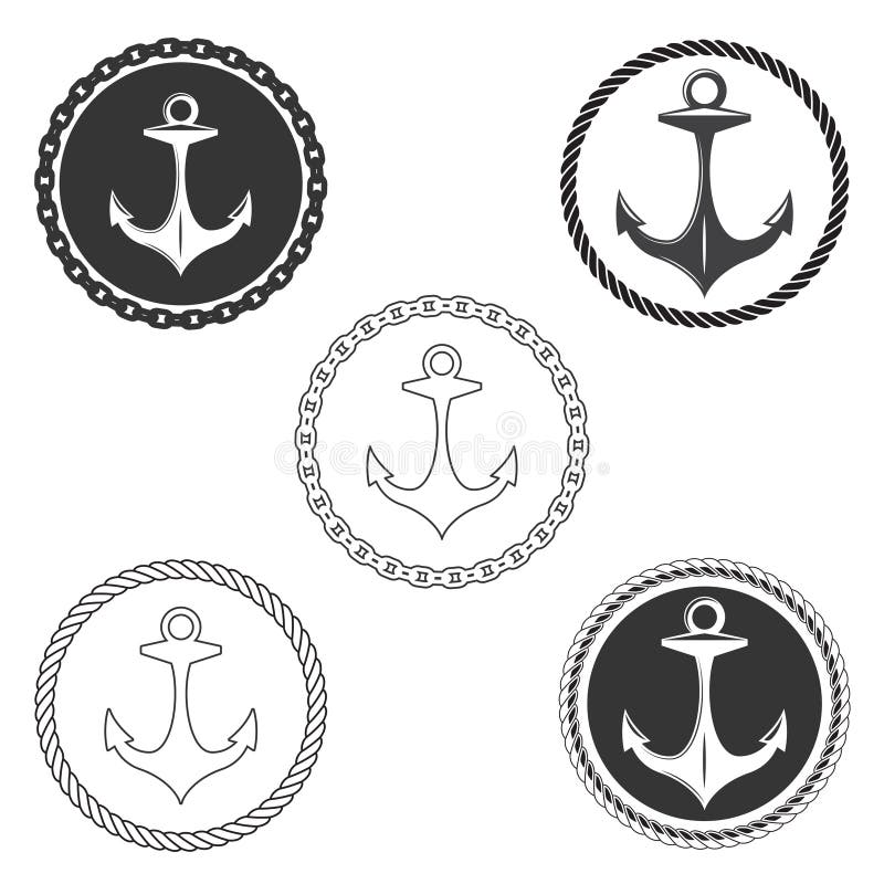 Anchor Rope Logo Stock Illustrations – 7,282 Anchor Rope Logo