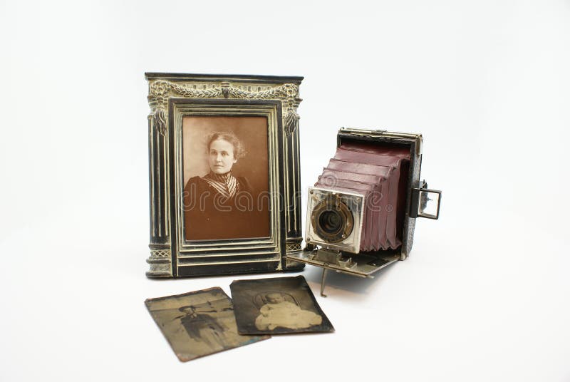 Vintage or Antique Camera and Photograph Plates