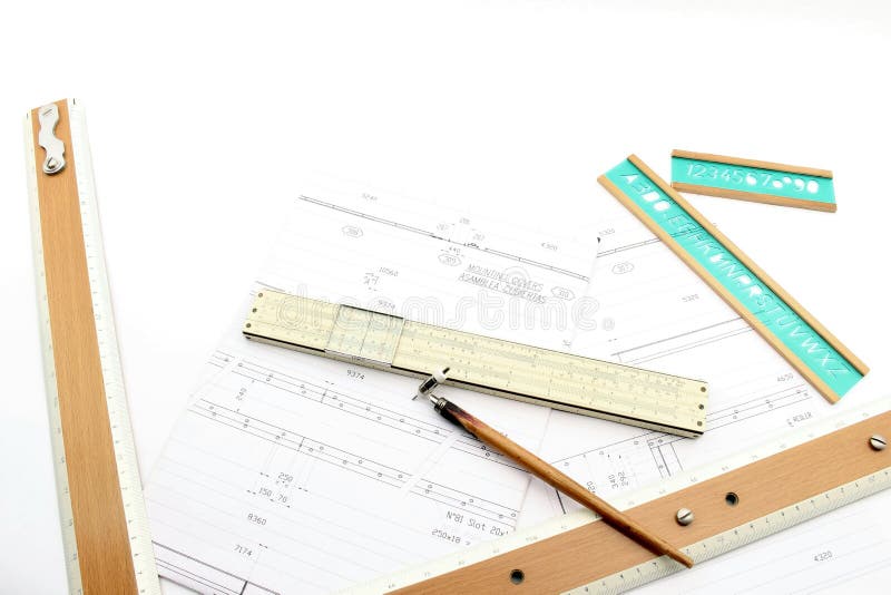 Vintage architecture plans stock photo. Image of year 65146204