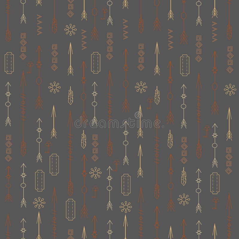 Vintage arrows pattern stock vector. Illustration of icon - 63361130