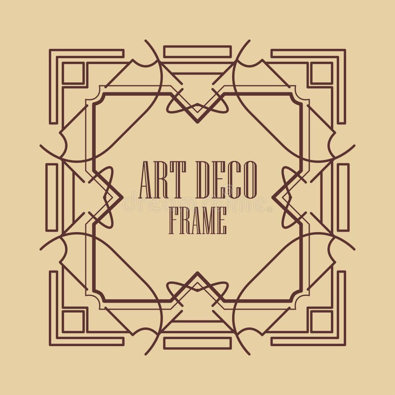 Art Deco Frame stock vector. Illustration of decorative 124180429