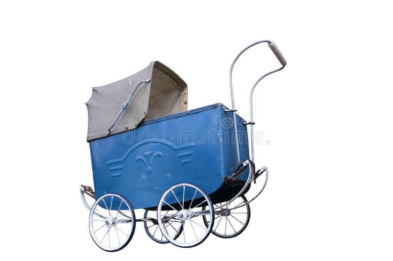 Retro Baby Stroller Isolated On White Stock Photo - Download Image Now -  1960-1969, Newborn, Baby Carriage - iStock