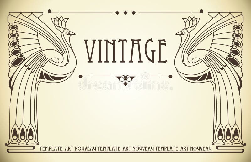 Vintage background in art nouveau