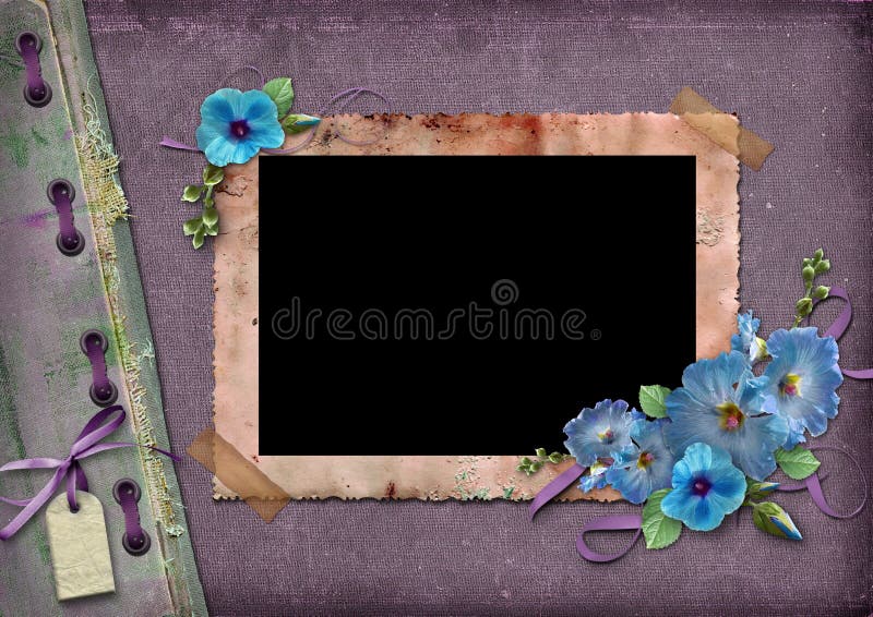 Vintage background with frames for photos