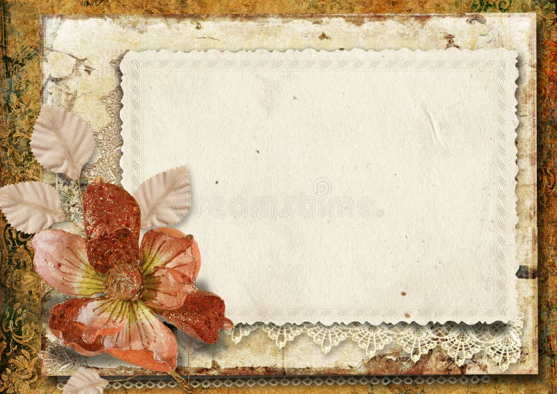 Vintage background with gorgeous flower