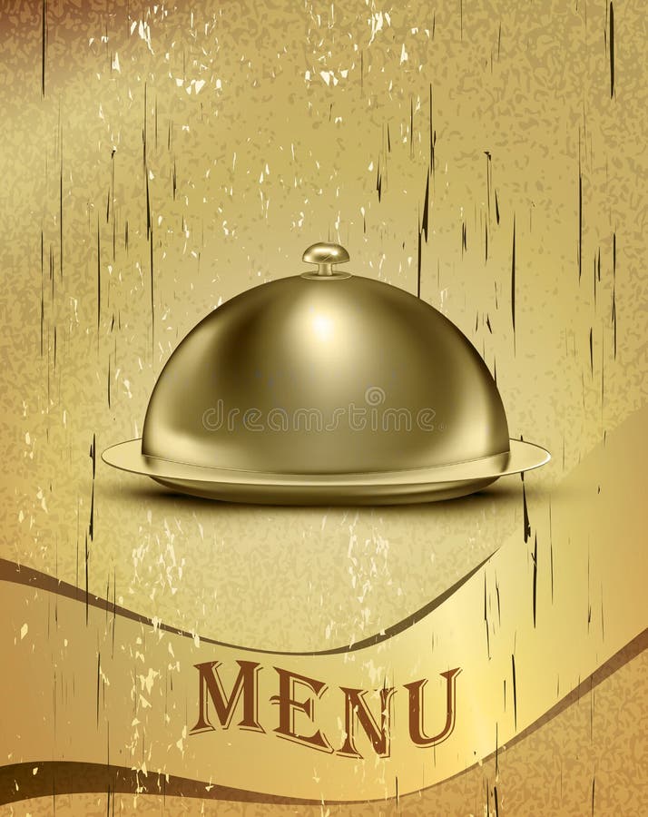 Vintage background with menu items stock illustration