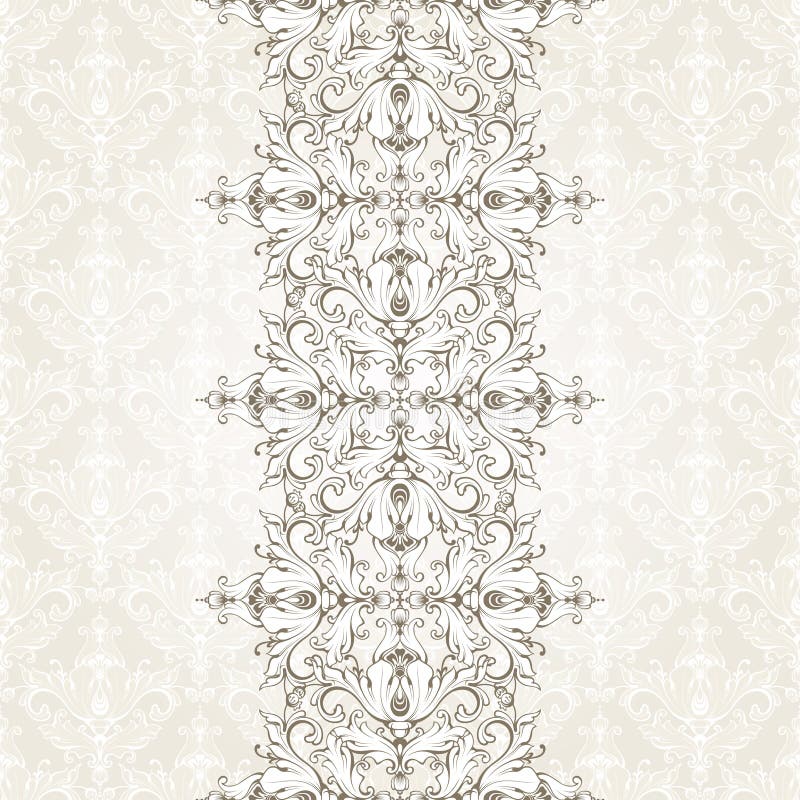 Vintage background with pattern and ornamental seamless border. Ornate template for invitation, greeting card, certificate design. royalty free illustration Vintage background with pattern and ornamental seamless border. Ornate template for invitation, greeting card, certificate design. royalty free illustration