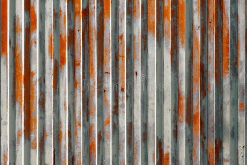 Vintage background , rusty metal texture old garage door