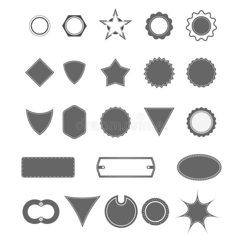 Vintage badge shapes stock illustration. Illustration of mark - 48898830