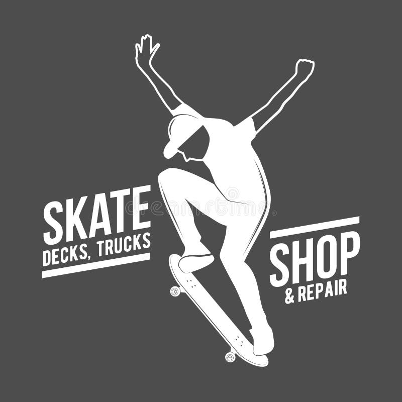 Vintage Badges with Skateboard Stock Vector Illustration of skateboarder, skateboard 96627176