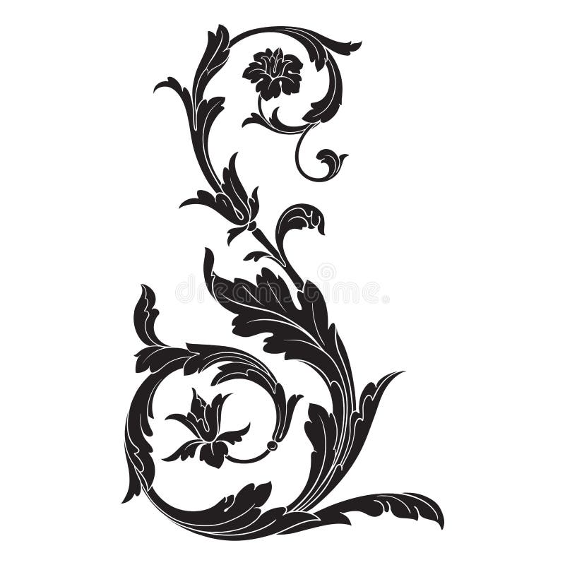 voorbeeld uitvoeren Humanistisch Vector Baroque Ornament in Victorian Style Stock Vector - Illustration of  element, ornamental: 110963827