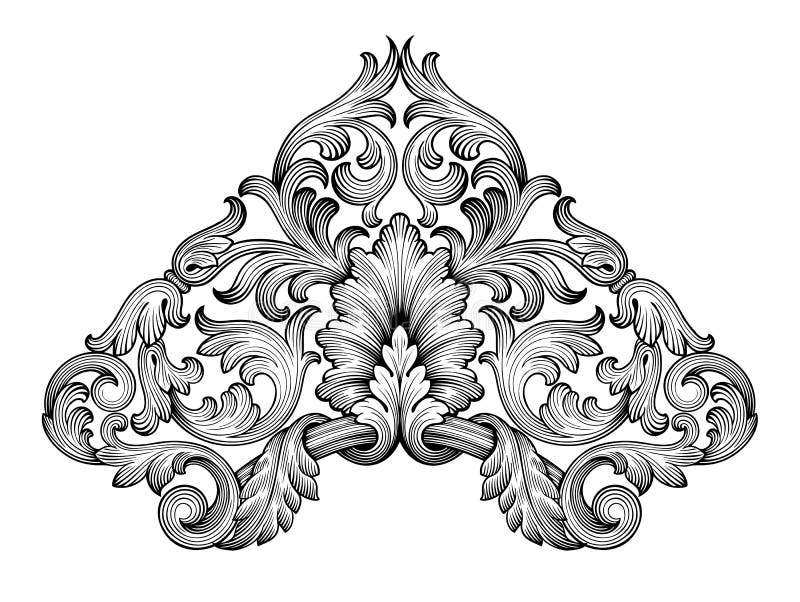 Vintage Baroque Frame Scroll Ornament Vector Stock Vector ...