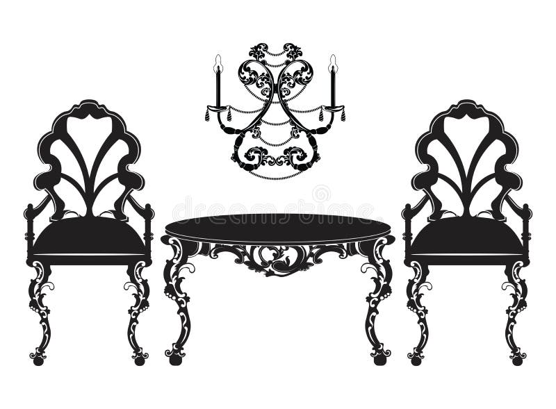 Set of classic furniture Stock Vector by ©inagraur.ymail.com 104763180