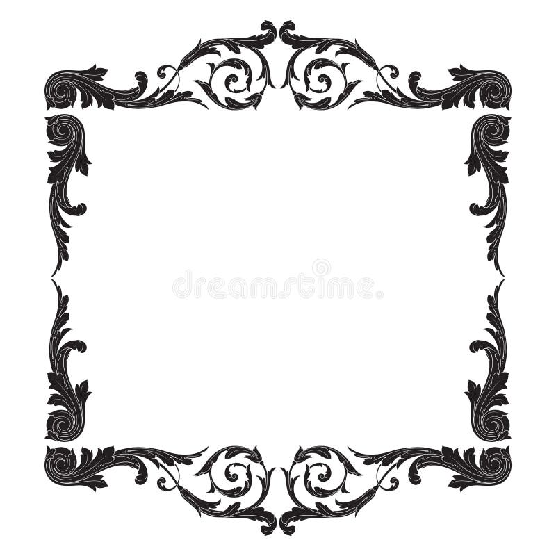 Vintage Baroque Ornament Element Stock Vector - Illustration of graphic