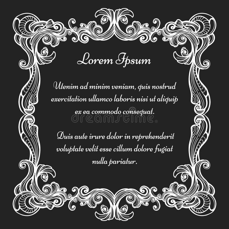 Vintage baroque ornate frame royalty free illustration Vintage baroque ornate frame royalty free illustration