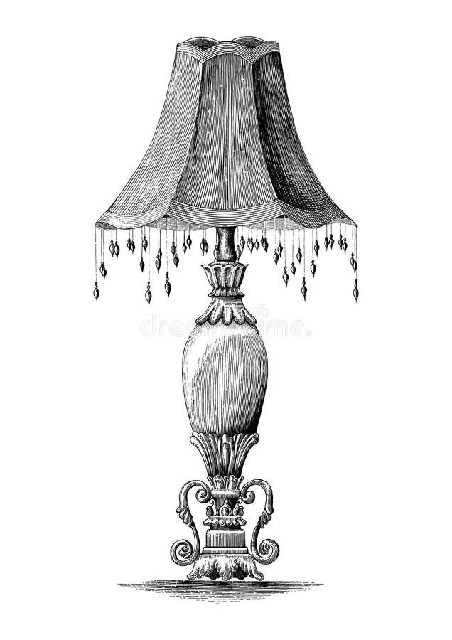 cartoon lamp illustration drawing line Stock Illustration | Adobe Stock